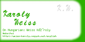 karoly weiss business card